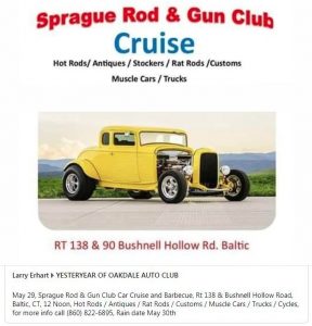 Sprague Rod & Gun Club Cruise @ Sprague Rod & Gun Club | Sprague | Connecticut | United States