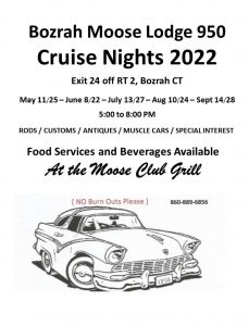 Bozrah Moose Lodge 950 Cruise Nights @ Bozrah Moose Lodge | Bozrah | Connecticut | United States