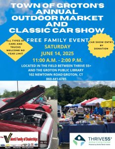 Rain Date: Town of Groton's Annual Classic Car Show @ Thrive 55 / Groton Public Library | Groton | Connecticut | United States