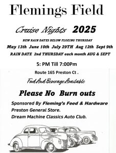 Fleming's Field Cruise Night @ Fleming's Feed and Hardware | Preston | Connecticut | United States