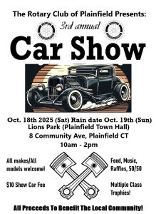 Plainfield Rotary 3rd Annual Car Show @ Lion's Park | Plainfield | Connecticut | United States
